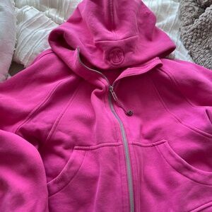 Lululemon Sonic Pink Scuba full zip with hood hoodie